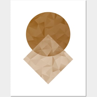 Copper Geometric Shapes Posters and Art